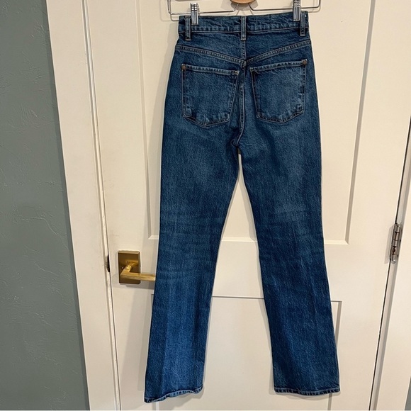 We The Free Lasso High Rise Button Fly Straight Leg Jeans 24 - Picture 3 of 14